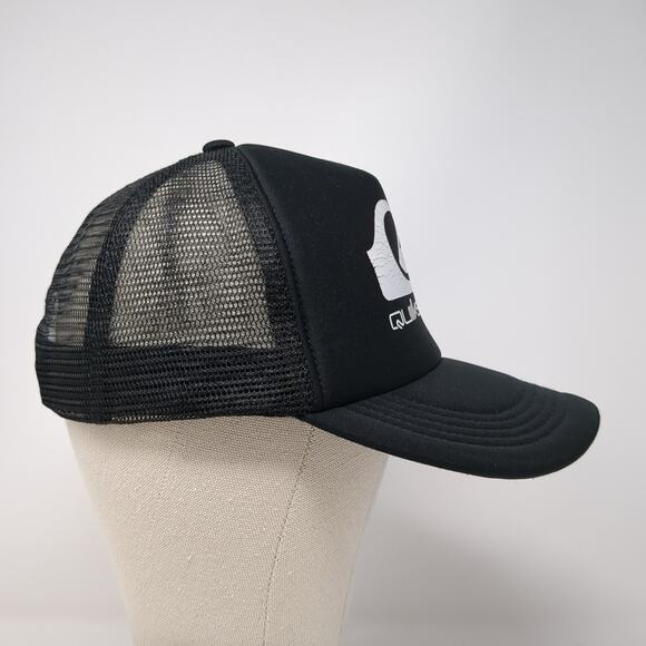 Quiksilver Snapback Mesh Back Trucker Hat Black One Size Adjustable - Picture 5 of 9